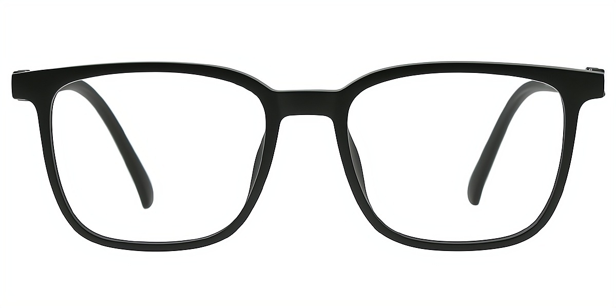 Black Rectangle Exquisite Horn TR90 Eyeglasses