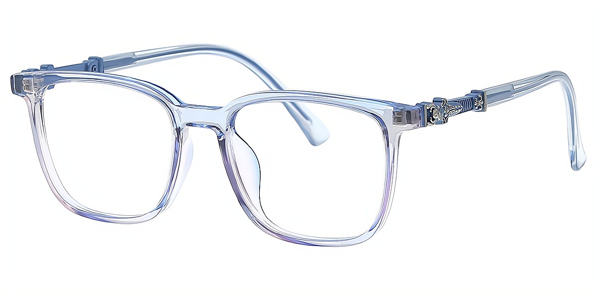 Blue Rectangle Exquisite Horn TR90 Eyeglasses