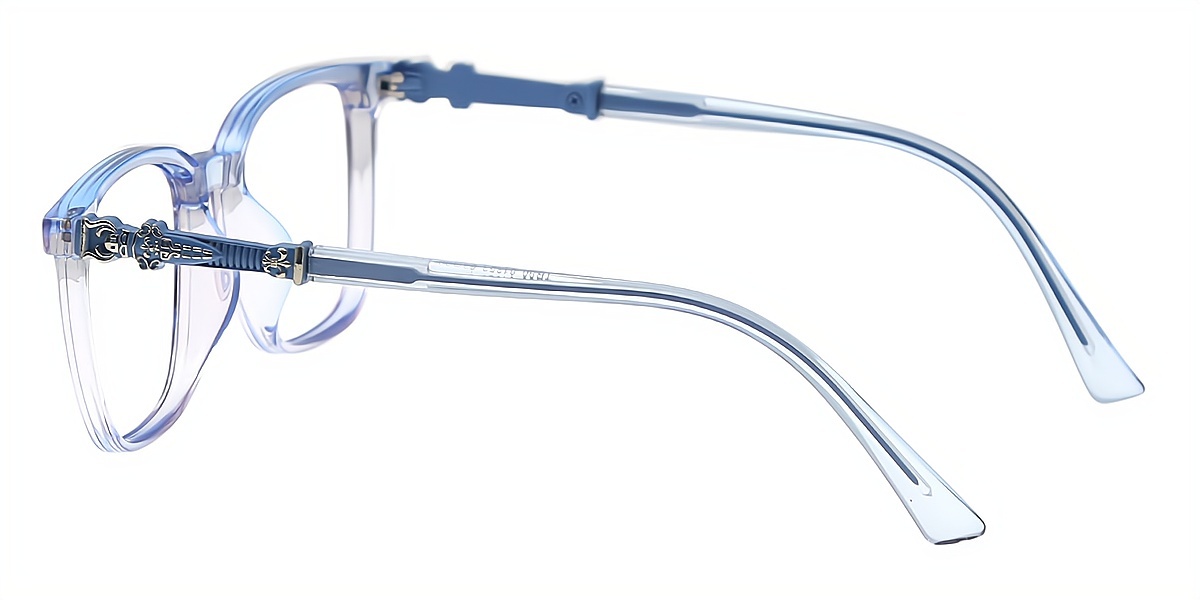 Blue Rectangle Exquisite Horn TR90 Eyeglasses