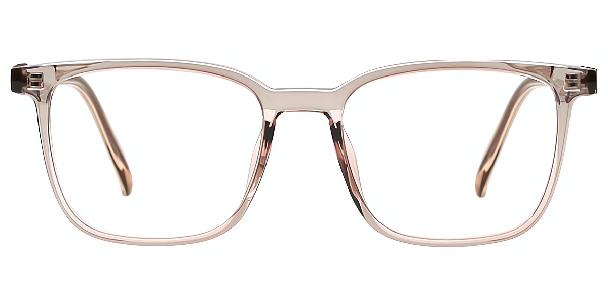 Brown Rectangle Exquisite Horn TR90 Eyeglasses