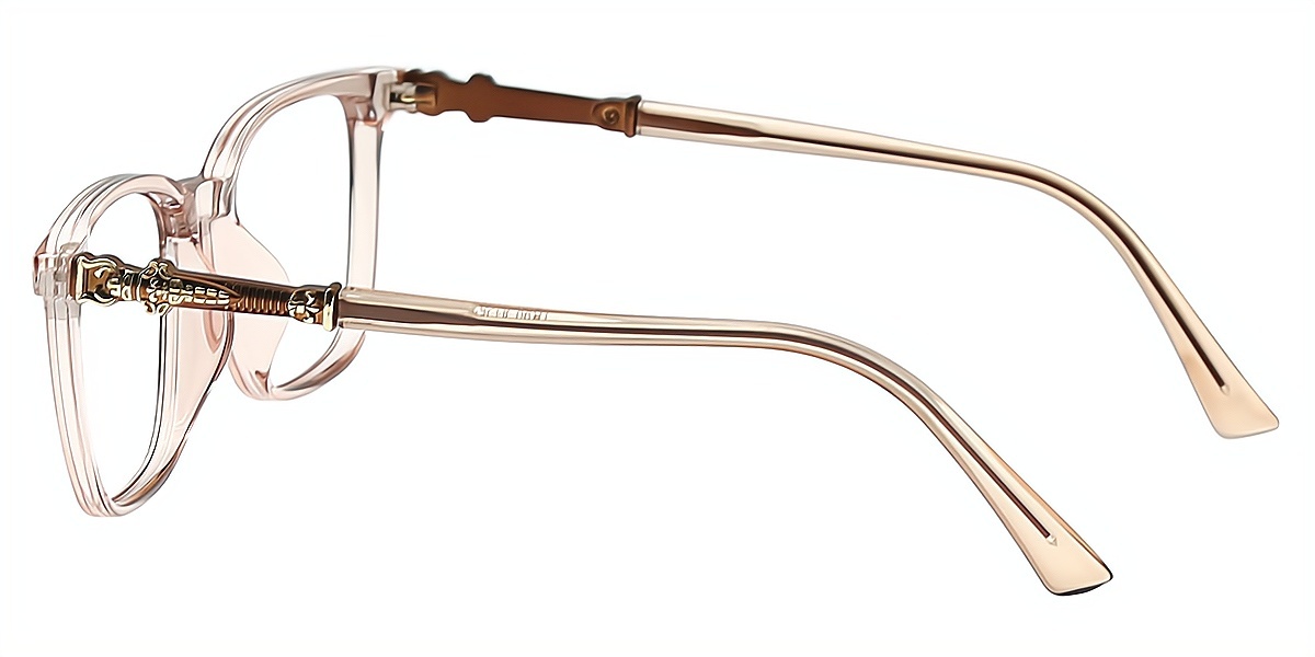 Brown Rectangle Exquisite Horn TR90 Eyeglasses