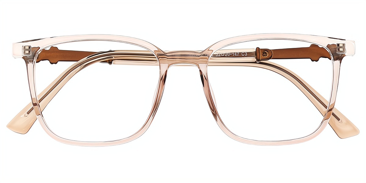 Brown Rectangle Exquisite Horn TR90 Eyeglasses