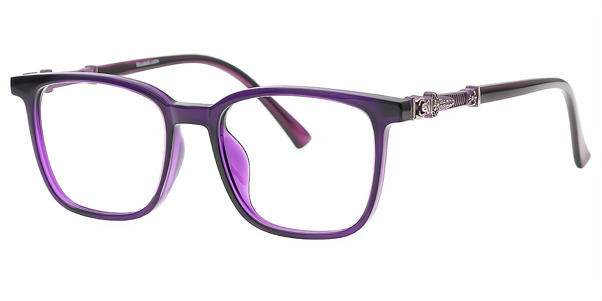 Purple Square Exquisite Horn TR90 Eyeglasses
