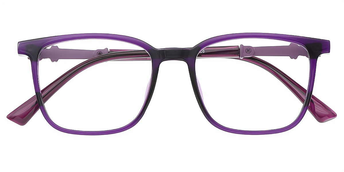 Purple Square Exquisite Horn TR90 Eyeglasses