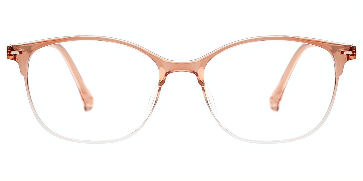 Pink Rectangle Elaborate Horn TR90 Eyeglasses