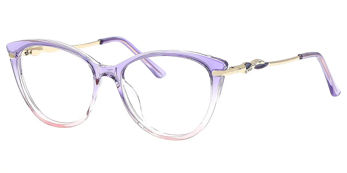Purple Gradient Cat Eye Modish TR90 Eyeglasses