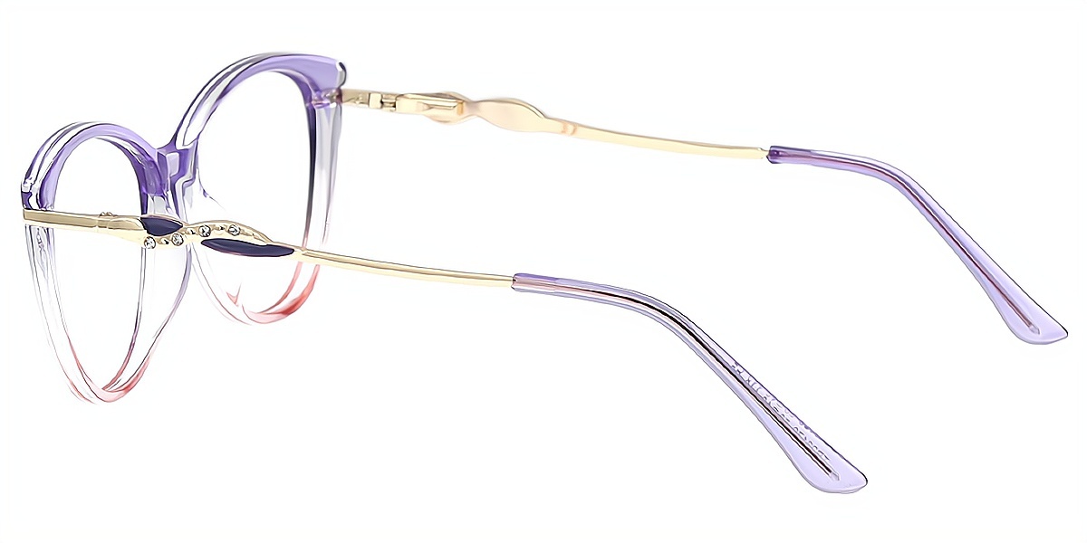 Purple Gradient Cat Eye Modish TR90 Eyeglasses