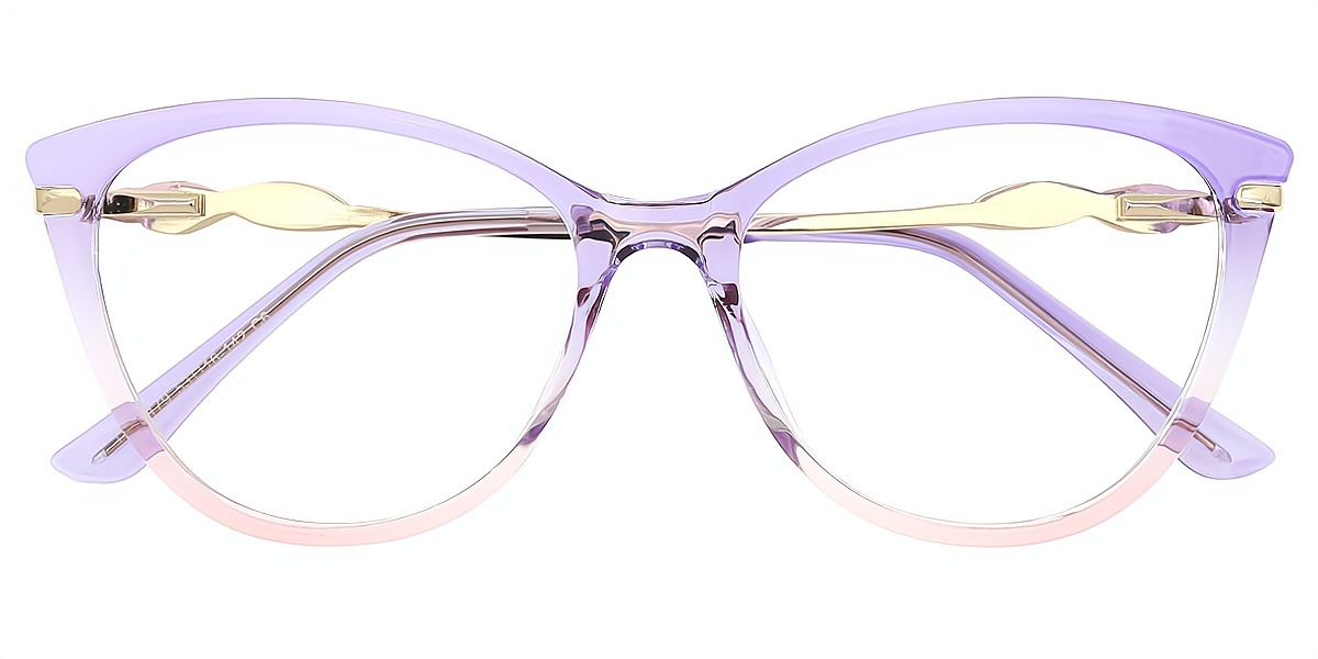 Purple Gradient Cat Eye Modish TR90 Eyeglasses