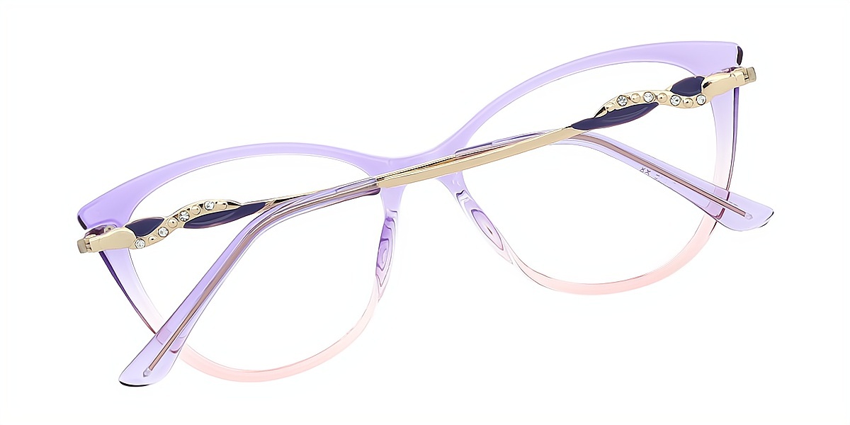 Purple Cat Eye Modish TR90 Eyeglasses