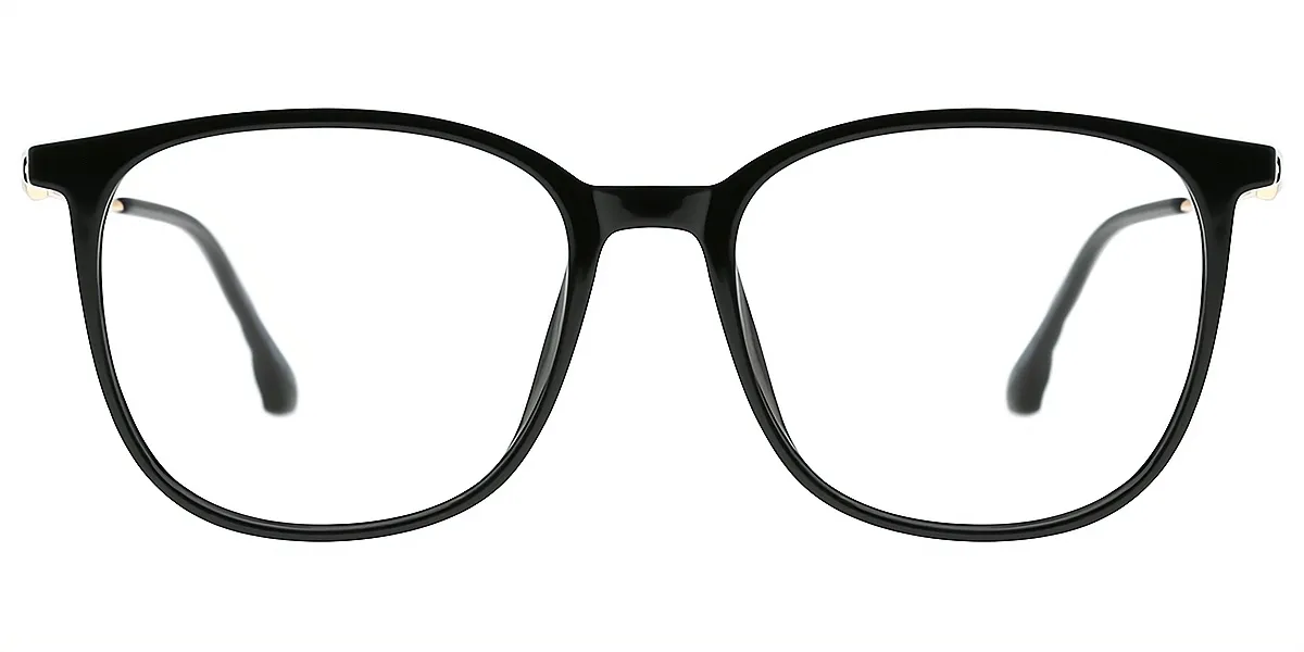 Black Square Detailed TR90 Eyeglasses