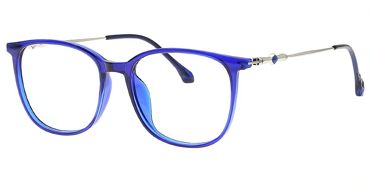 Blue Square Detailed TR90 Eyeglasses