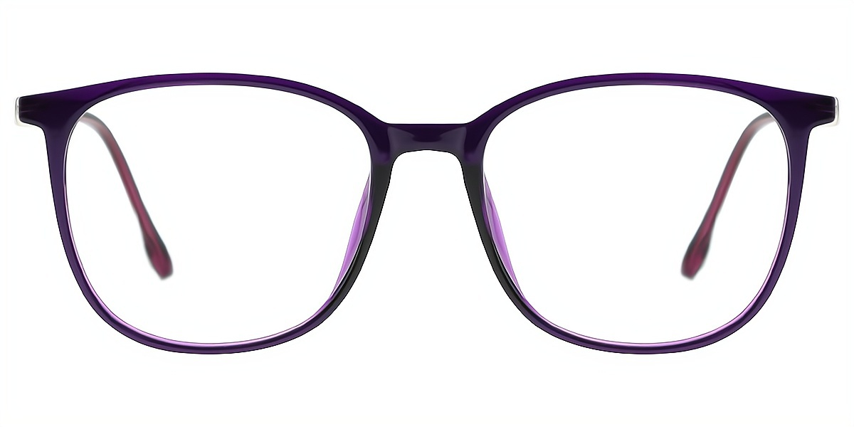 Purple Square Detailed TR90 Eyeglasses