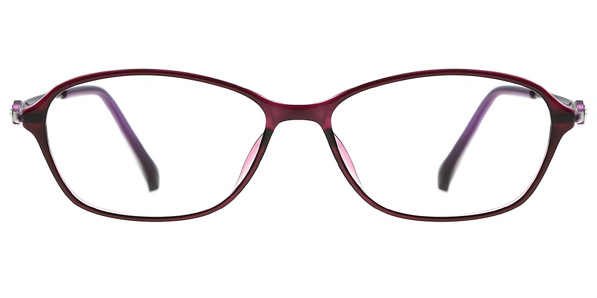 Purple Oval Exquisite Lightweight Mixed Materials Eyeglasses