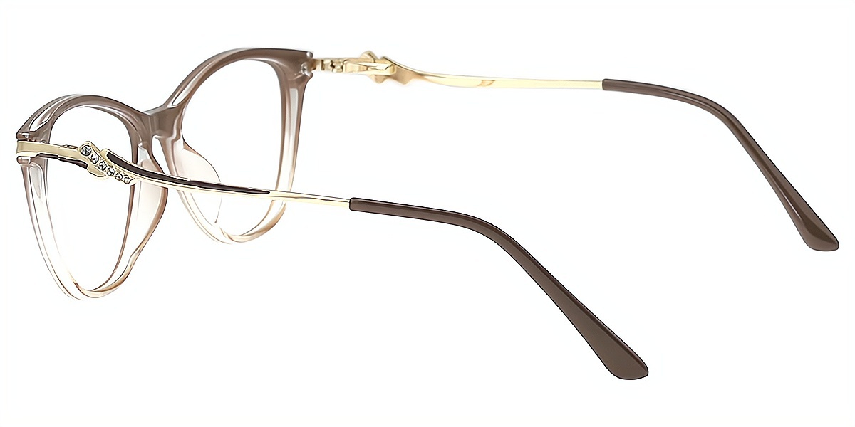 Brown Gradient Cat Eye Elegant TR90 Eyeglasses