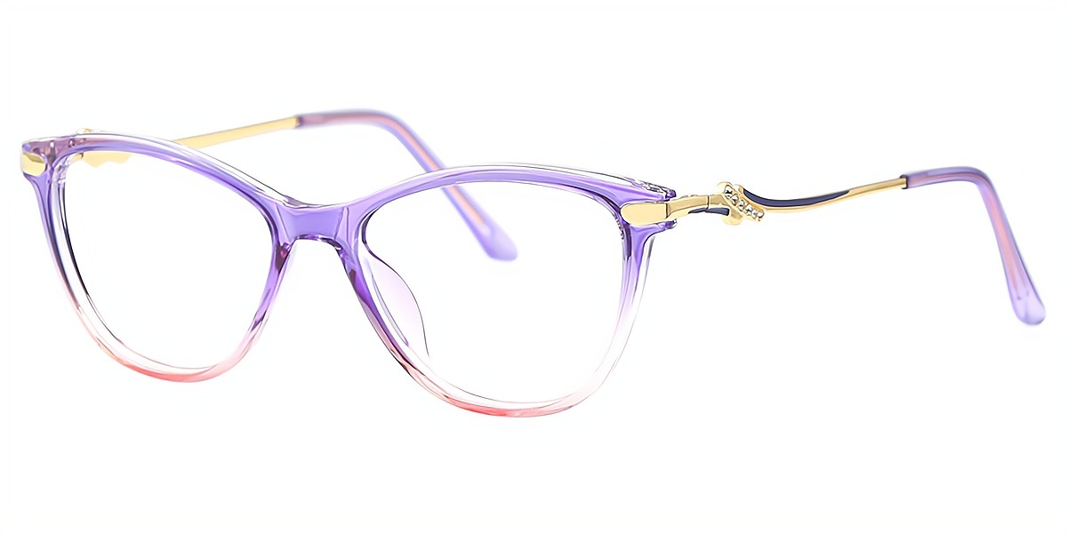 Purple Cat Eye Elegant TR90 Eyeglasses