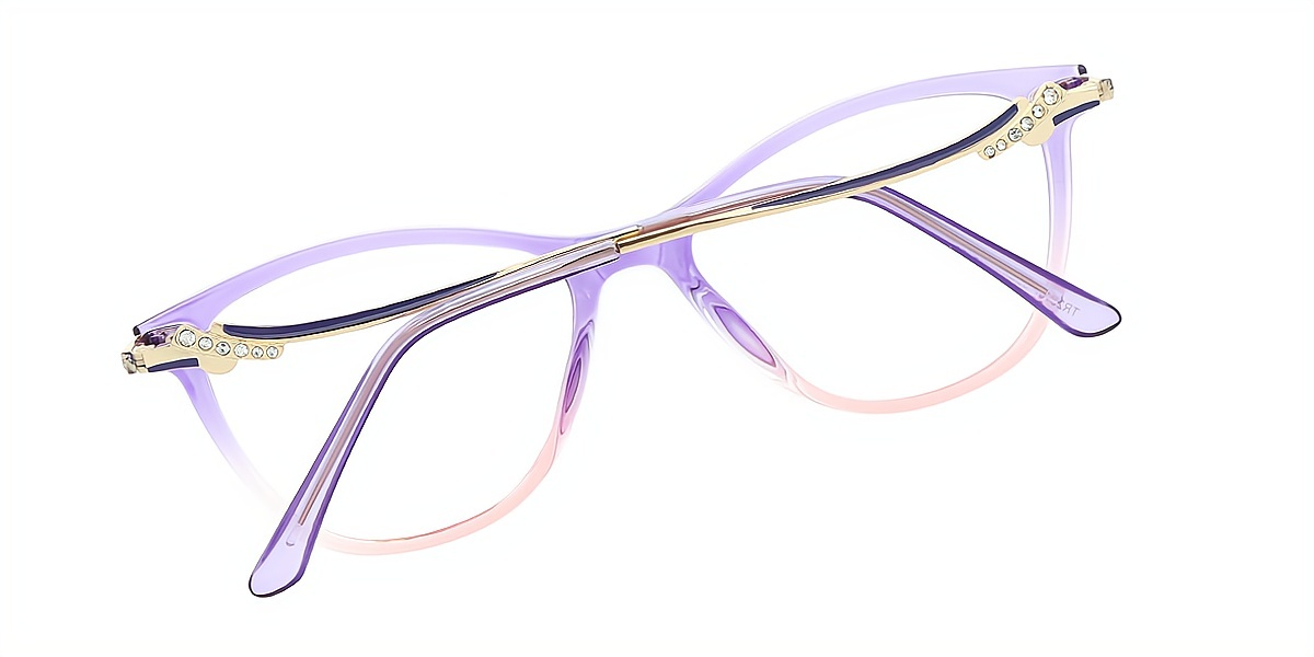 Purple Cat Eye Elegant TR90 Eyeglasses