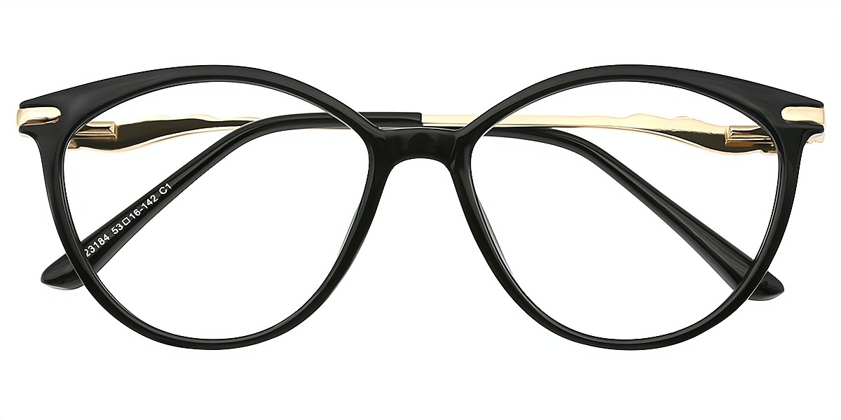 Black Cat Eye Elegant TR90 Eyeglasses