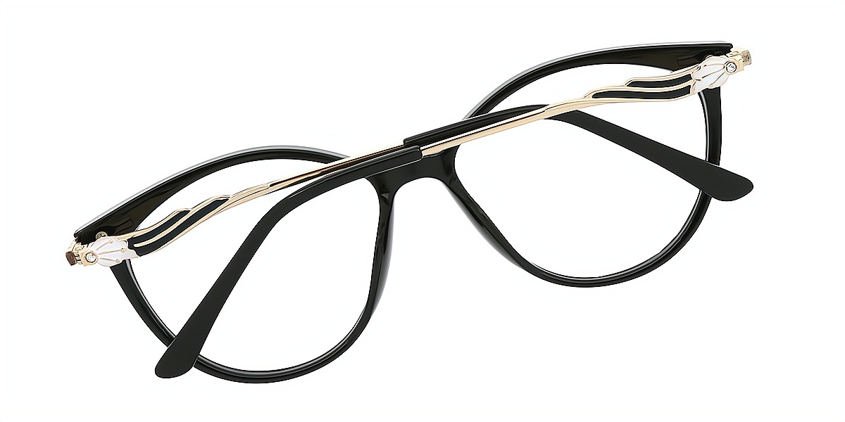 Black Cat Eye Elegant TR90 Eyeglasses