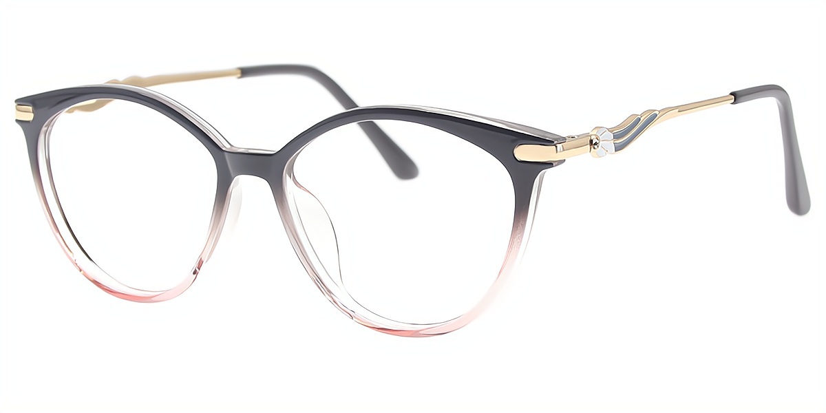 Gray Gradient Cat Eye Elegant TR90 Eyeglasses