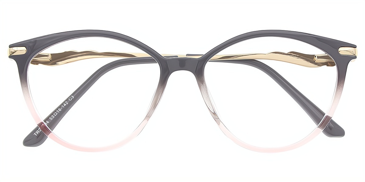 Gray Gradient Cat Eye Elegant TR90 Eyeglasses