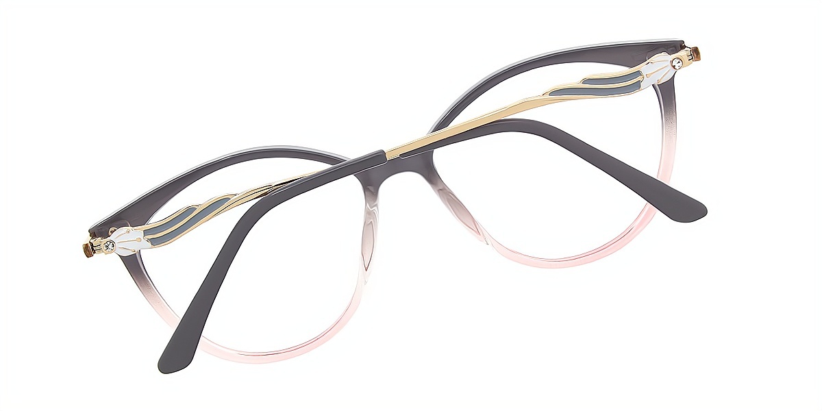 Gray Gradient Cat Eye Elegant TR90 Eyeglasses