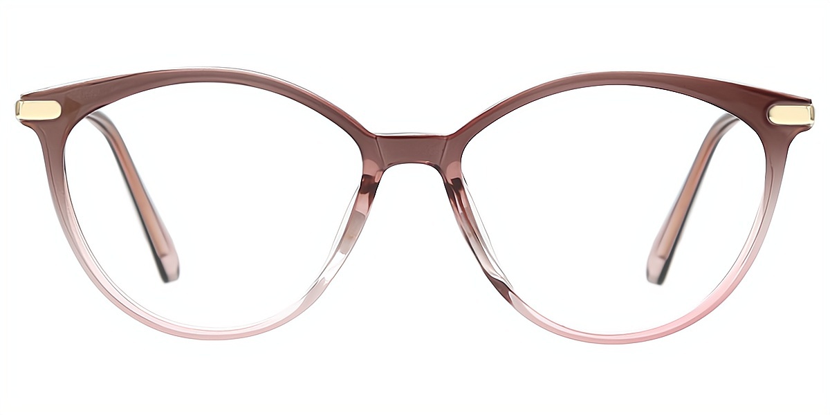 Brown Gradient Cat Eye Elegant TR90 Eyeglasses