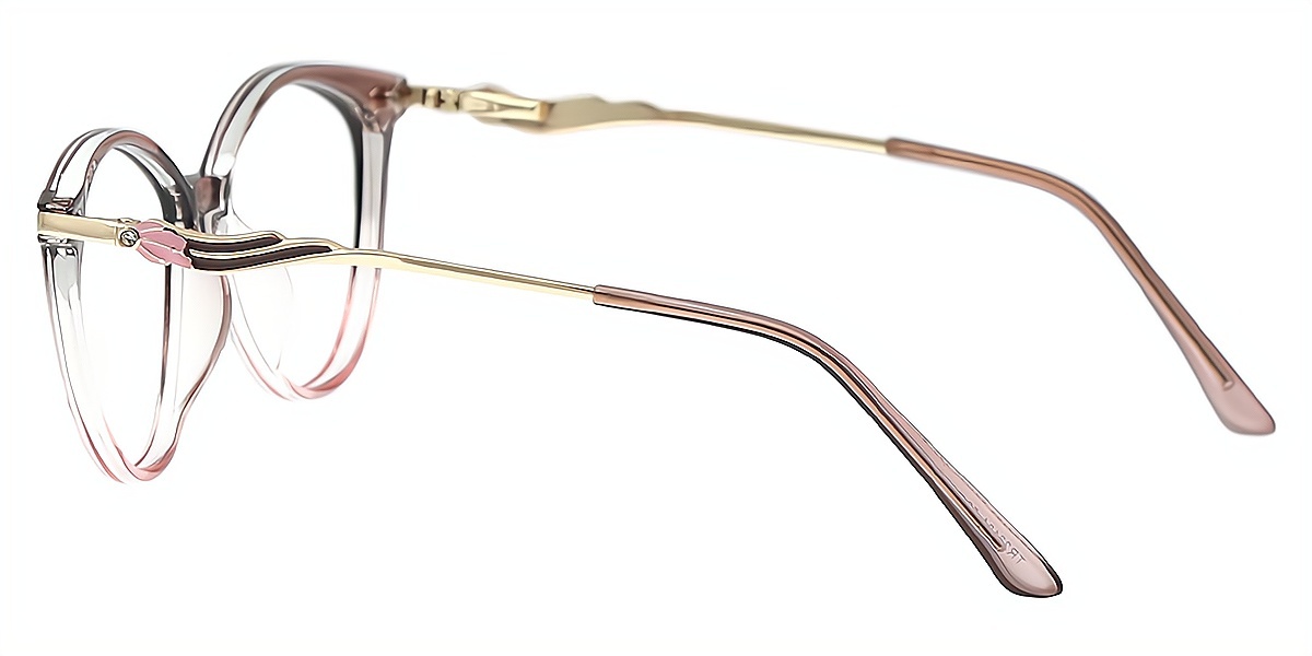 Brown Gradient Cat Eye Elegant TR90 Eyeglasses