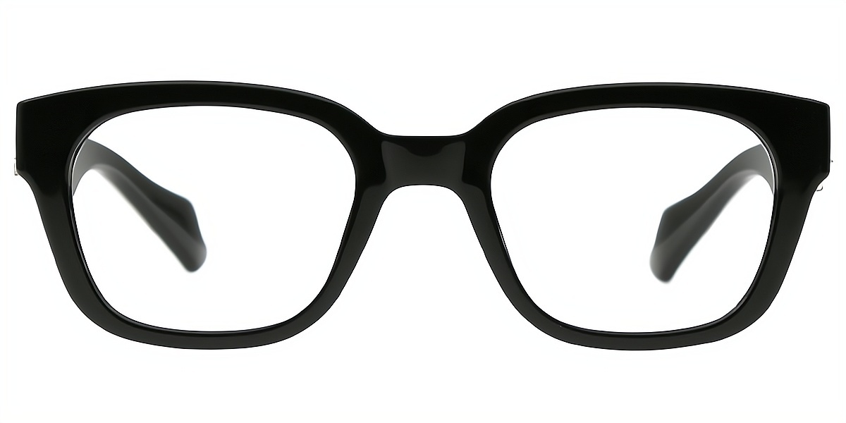 Black Rectangle Retro TR90 Eyeglasses