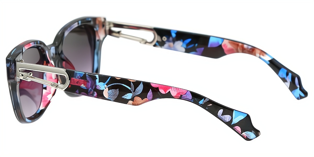 Floral Rectangle Retro TR90 Eyeglasses