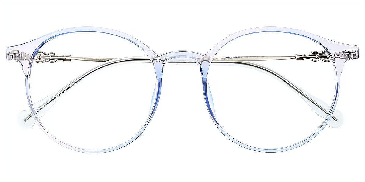 Blue Round Elegant Horn TR90 Eyeglasses