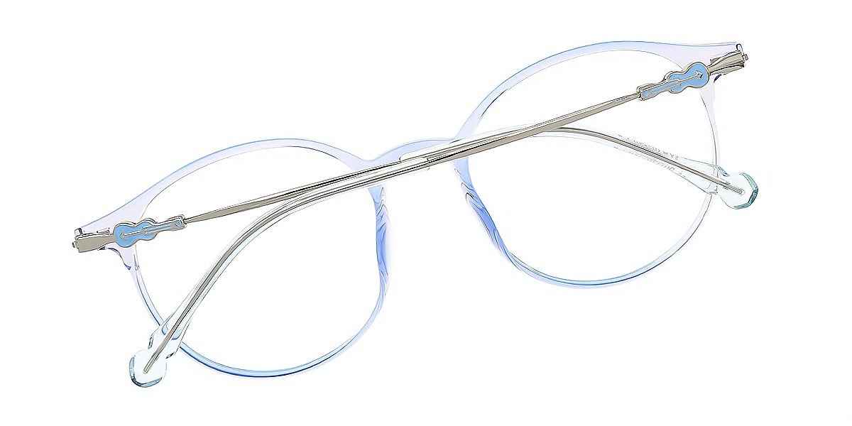 Blue Round Elegant Horn TR90 Eyeglasses