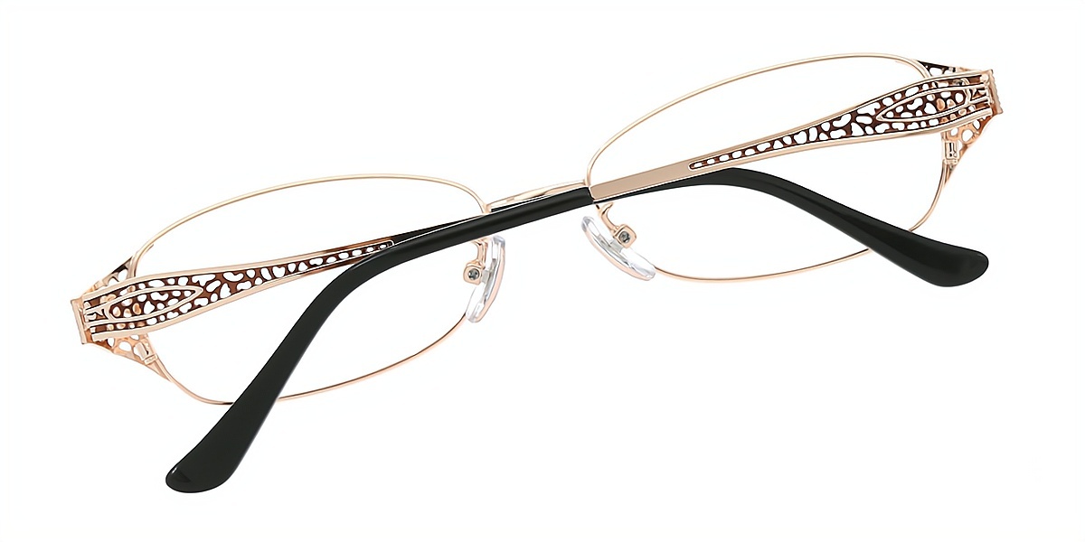 Golden Oval Sophisticated Metal Eyeglasses