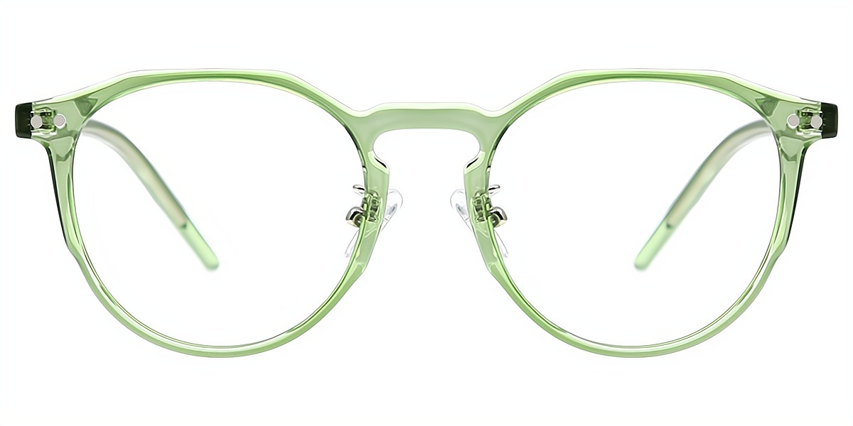 Green Oval Classic Keyhole Bridge TR90 Eyeglasses