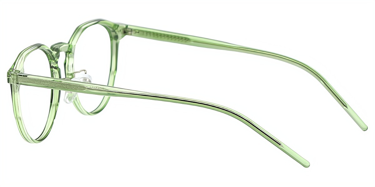 Green Oval Classic Keyhole Bridge TR90 Eyeglasses