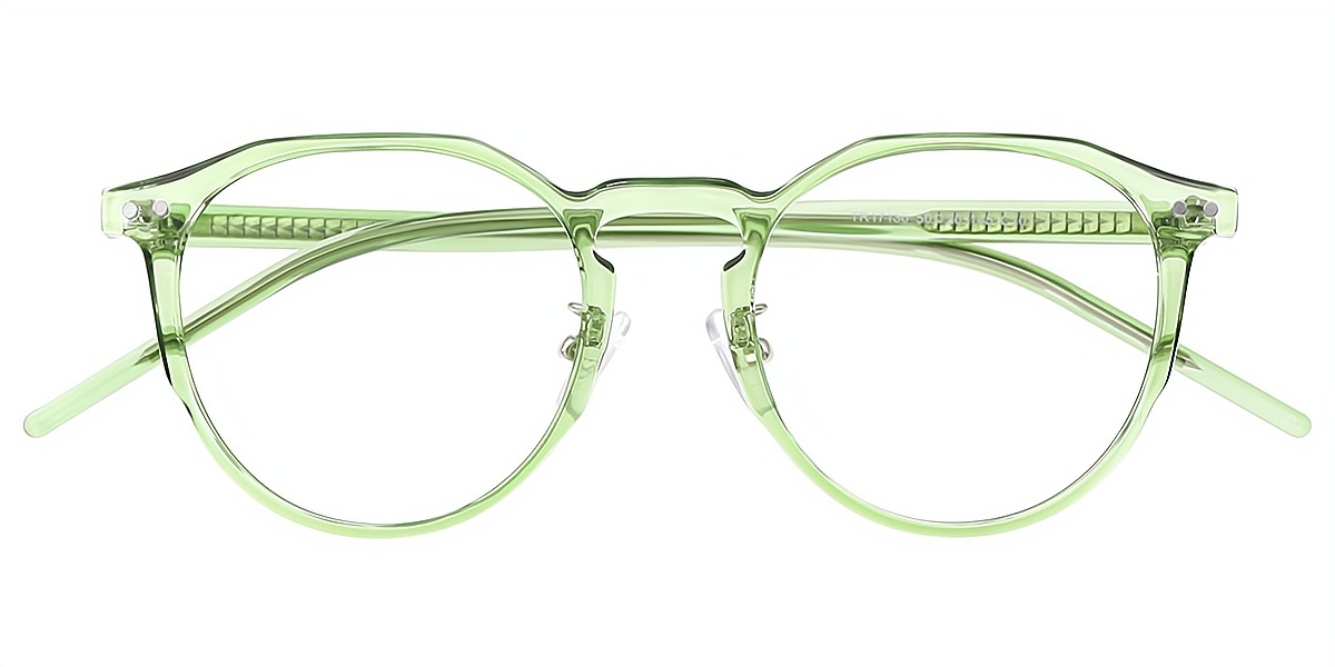 Green Oval Classic Keyhole Bridge TR90 Eyeglasses