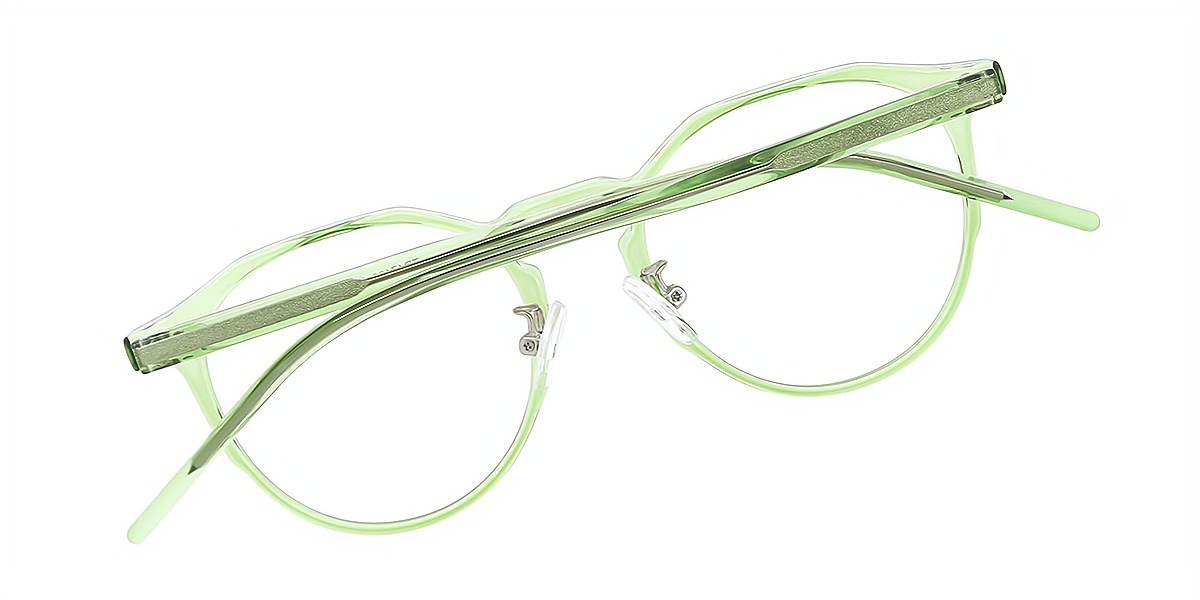 Green Oval Classic Keyhole Bridge TR90 Eyeglasses