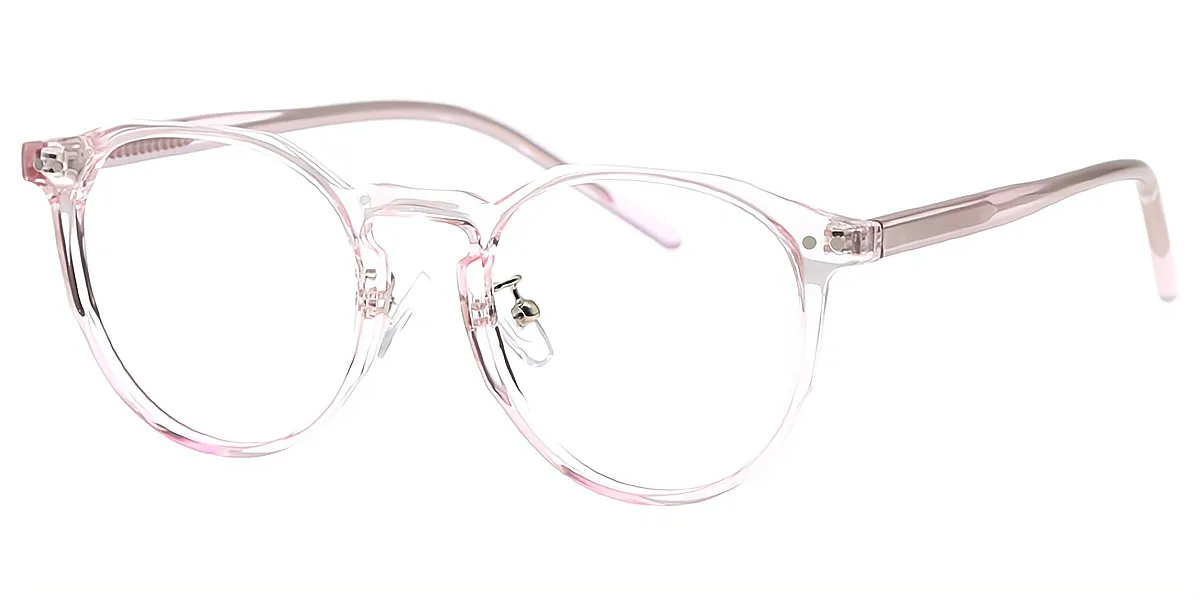 Pink Oval Classic Keyhole Bridge TR90 Eyeglasses