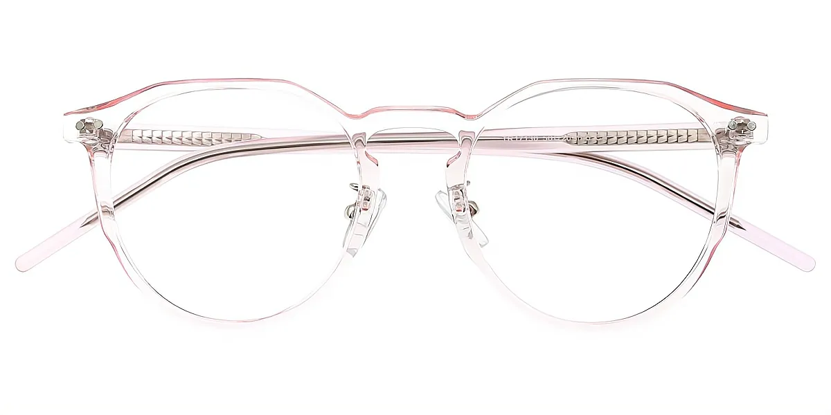 Pink Oval Classic Keyhole Bridge TR90 Eyeglasses