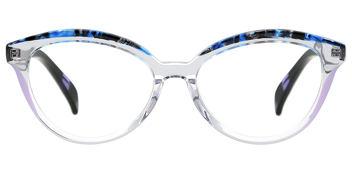 Clear Cat Eye Hipster Acetate Eyeglasses