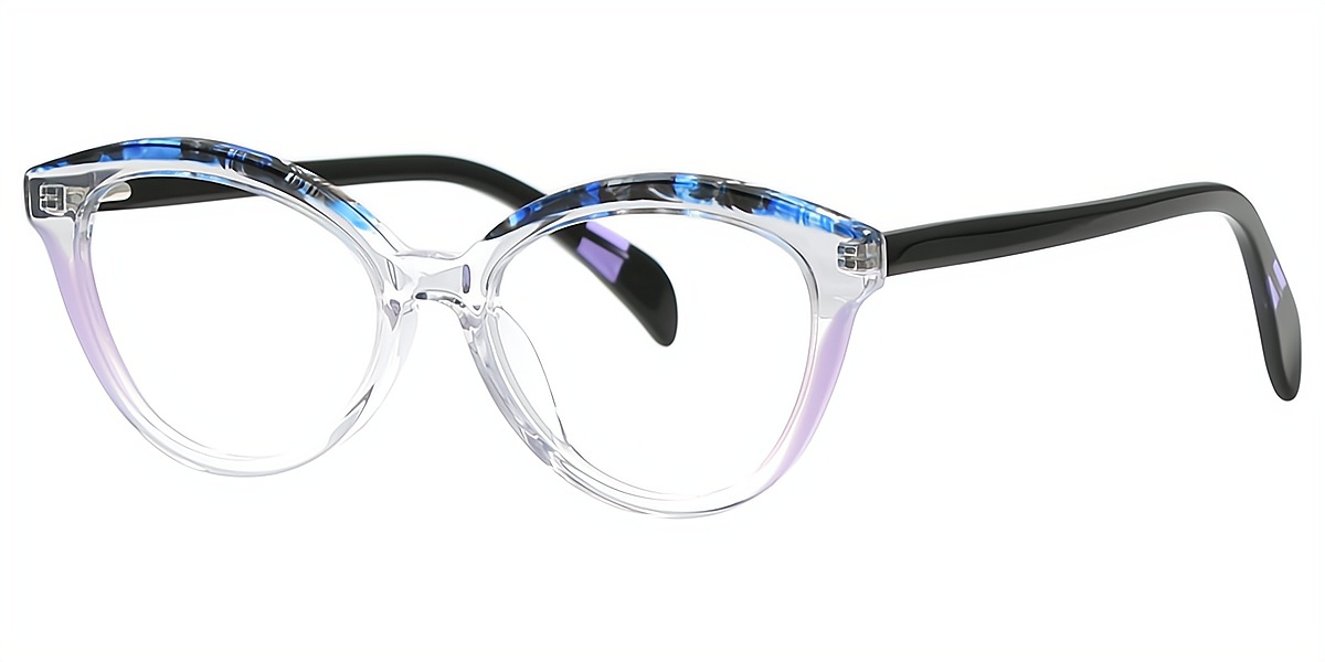 Clear Cat Eye Hipster Acetate Eyeglasses