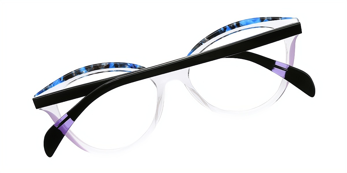 Clear Cat Eye Hipster Acetate Eyeglasses