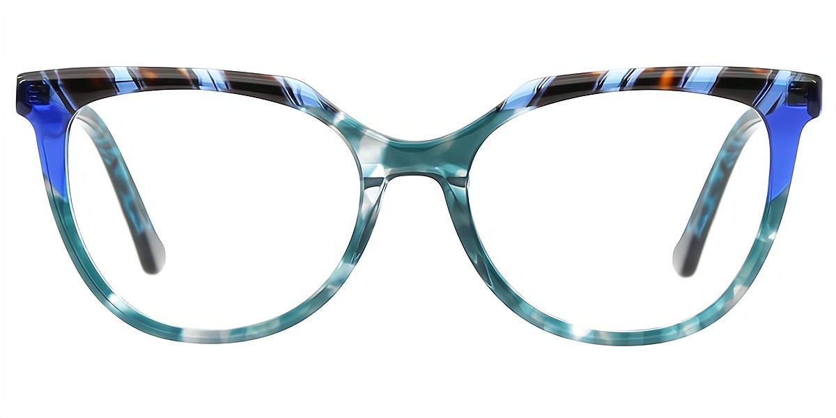 Green Cat Eye Hipster Acetate Eyeglasses