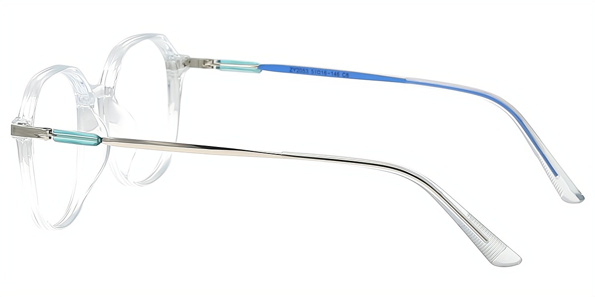 Clear Oval Simple TR90 Eyeglasses