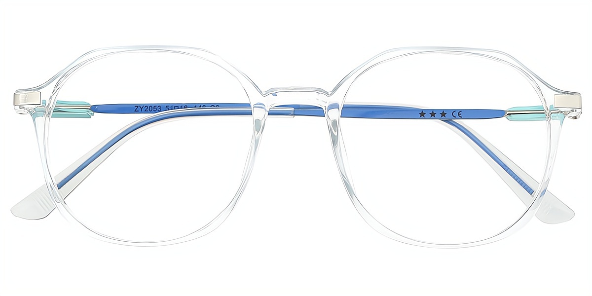 Clear Oval Simple TR90 Eyeglasses