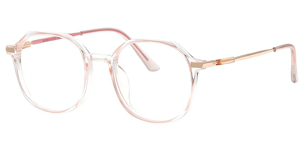 Pink Oval Simple TR90 Eyeglasses