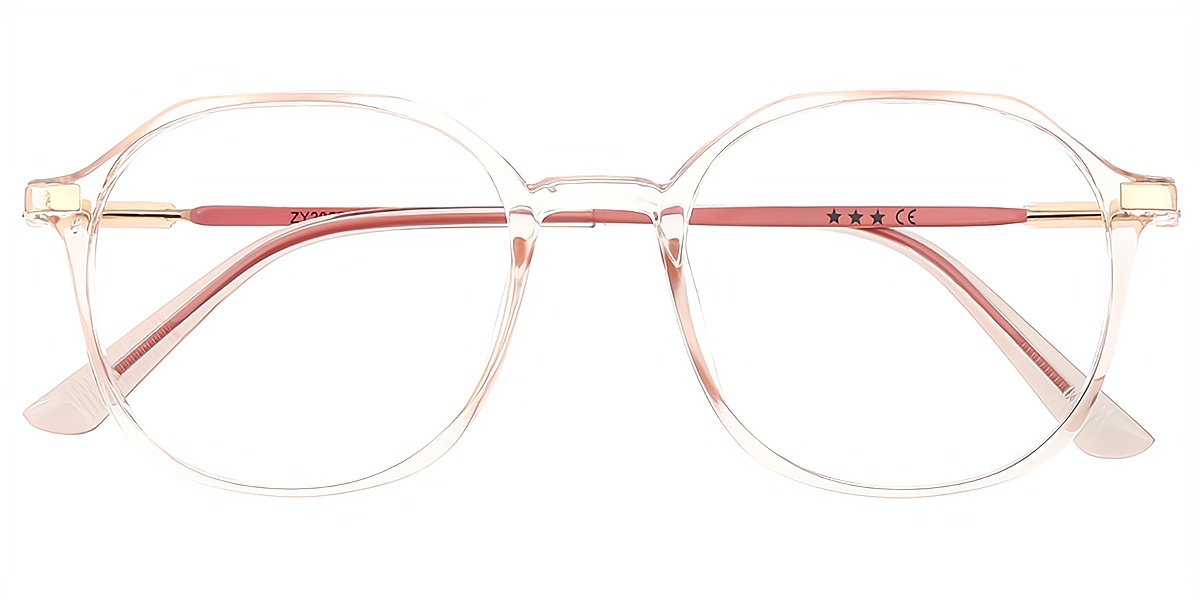 Pink Oval Simple TR90 Eyeglasses