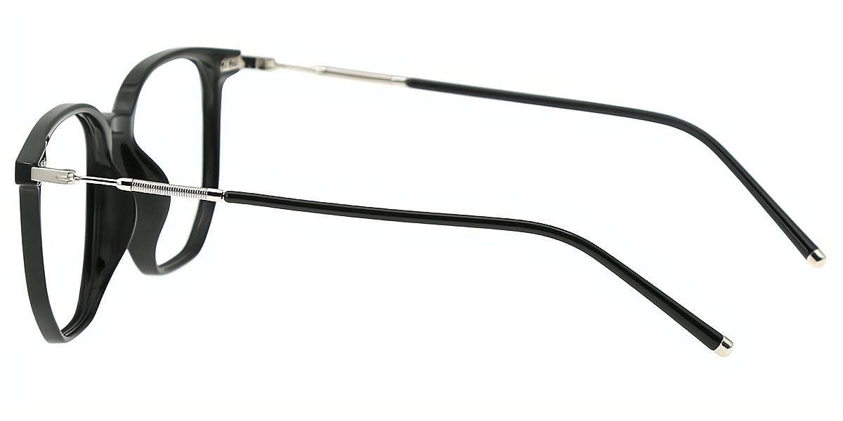 Black Geometric Simple TR90 Eyeglasses