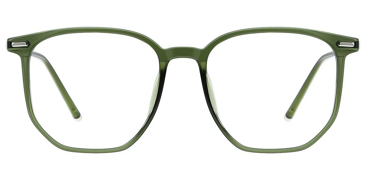 Green Rectangle Simple TR90 Eyeglasses