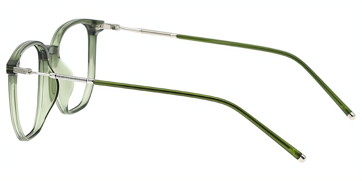 Green Rectangle Simple TR90 Eyeglasses