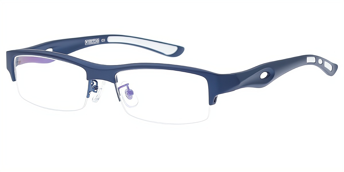 Blue Rectangle Classic TR90 Eyeglasses